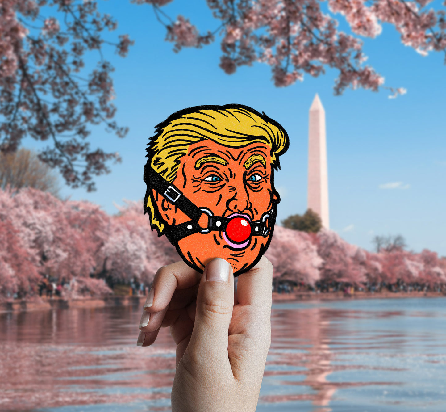 Trump Greets Putin On the Tarmac Commemorative Ltd. Sticker